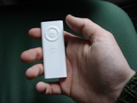 The apple remote in my hands - tiny