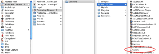 There's a copy of Opera in /Applications/Photoshop Elements 3.app/Contents/MacOSClassic/